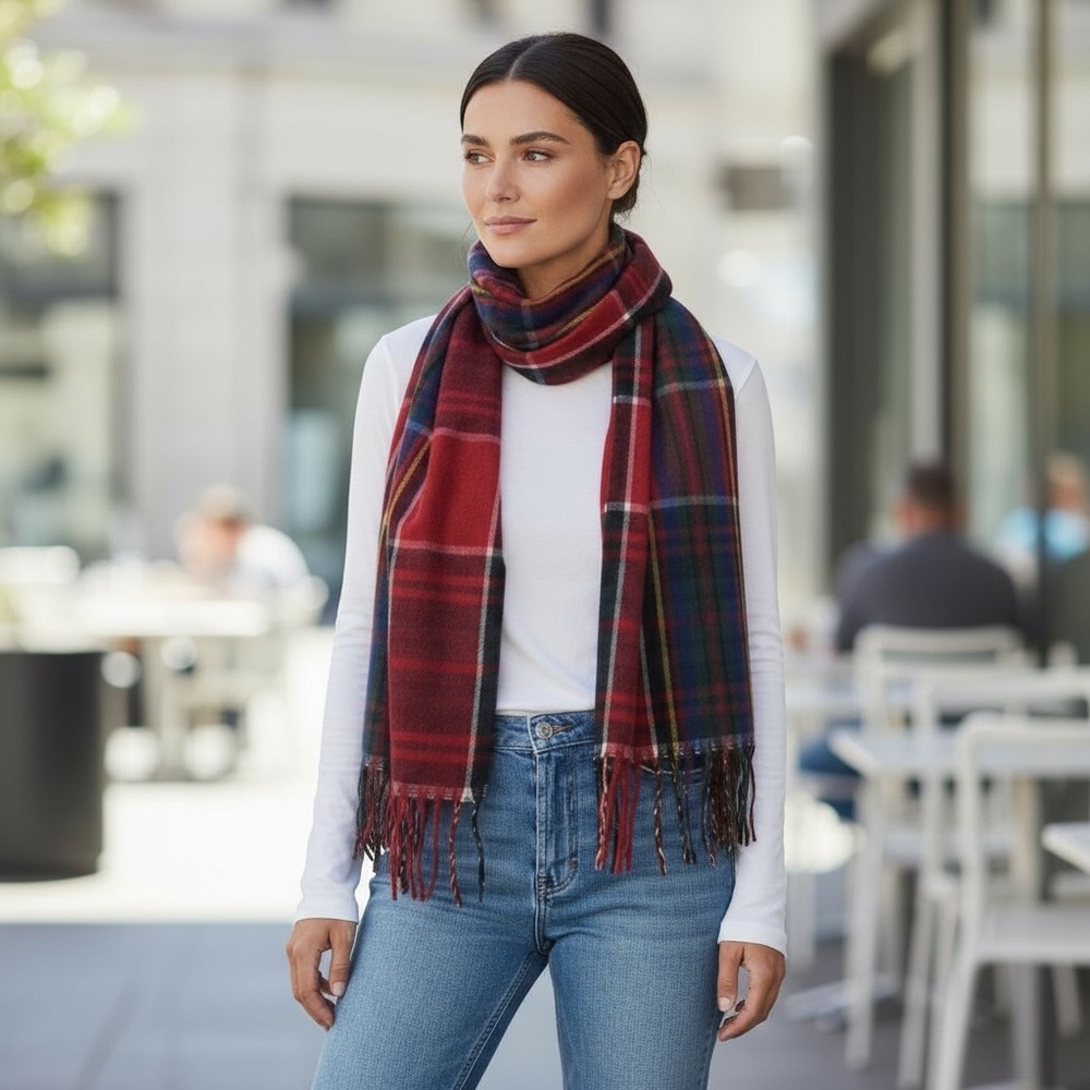 NWT Style & Co. Women’s Plaid Scarf Soft Warm‎ Gifts Stocking Stuffer Holiday